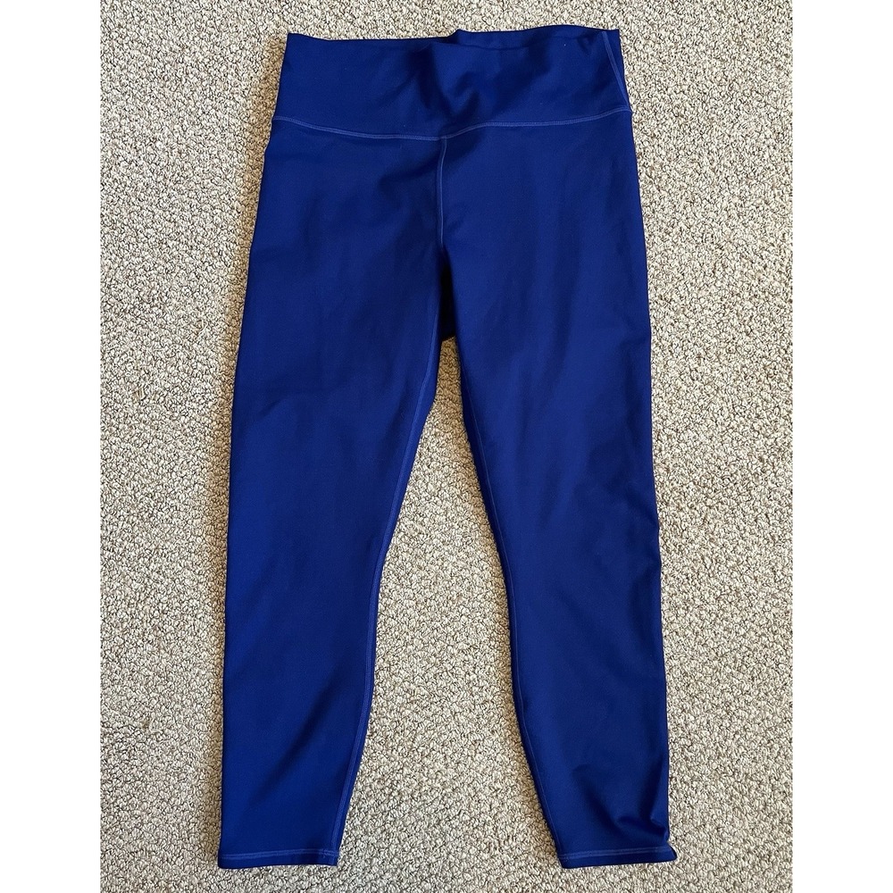 Fabletics Powerhold Cropped Leggings Navy Blue‎ High Rise Waistband